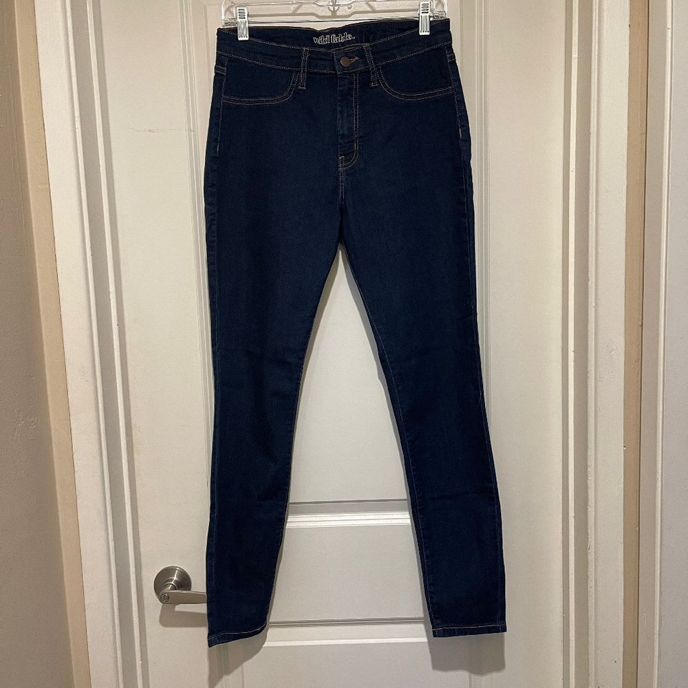 Wild Fable Super High Waisted Dark Wash Skinny Jeans
